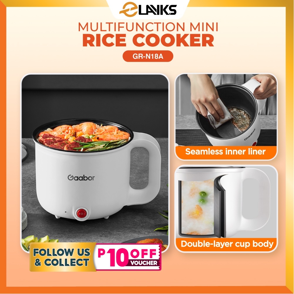 Sapm Gaabor Mini Rice Cooker 1 8l Multi Function Cooker Non Stick Inner