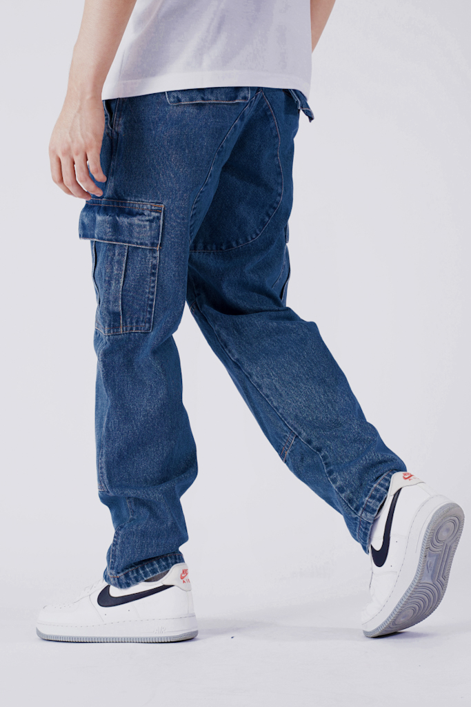 DENIM CLASSIC CARGO PANTS - DARK – HSO