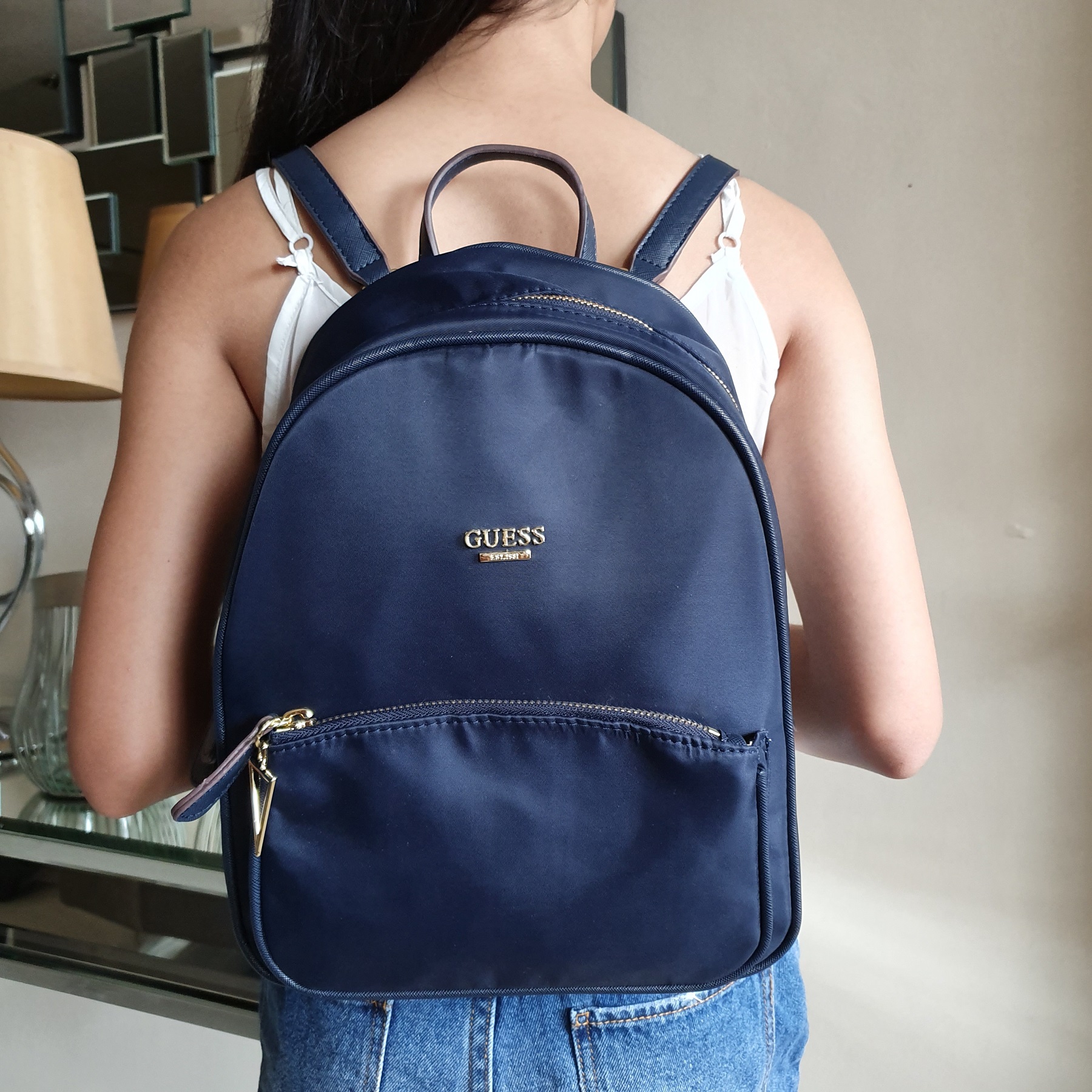 Guess blue backpack best sale