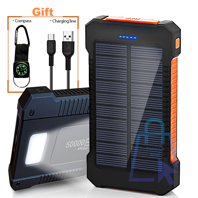 Power bank solar power bank 50000mah original powerbank 50000mah