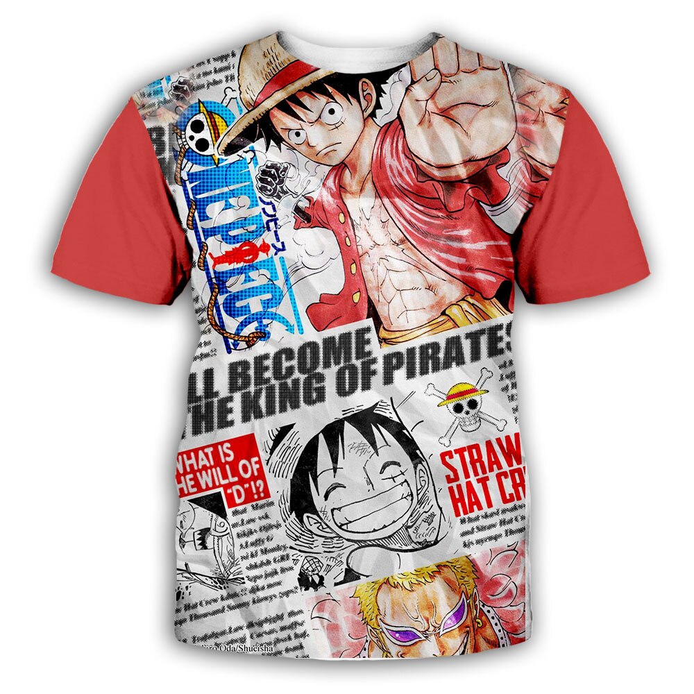 T-shirt manga Luffy One Piece 3D
