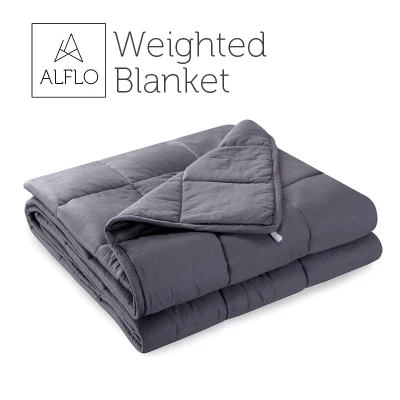 Premium Weighted Blanket ALFLO Blanket for Anxiety, Insomnia, ADHD Gravity Blankets Calming And Tranquility Blanket