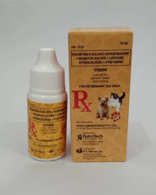 Otiderm Antibacterial & Insecticidal Ear Drops for Dogs and Cats (15ml)