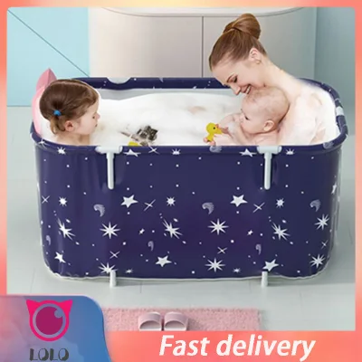 Rectangular Folding Bathtub Bath Barrel Adult Whole Body Bath Barrel Child Bath Tub Adult Bath Barrel