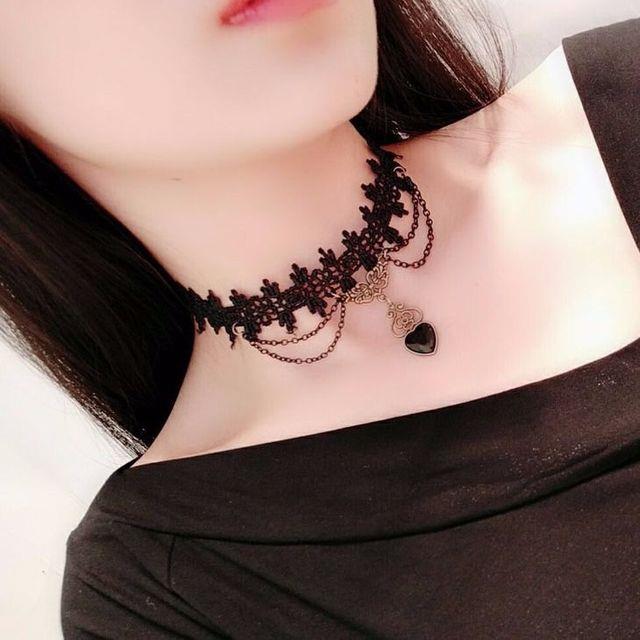 Korean Fashion Velvet Choker Necklace for Women Vintage Sexy Lace Necklace  with Pendants Gothic Girl Neck Jewelry Accessories