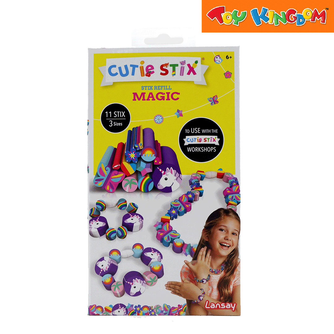 Recharge Cutie Stix Happy Pack – Perles Et Accessoires Pour Créer Des Bijoux (compatible Avec Les Sets Cutie Stix)