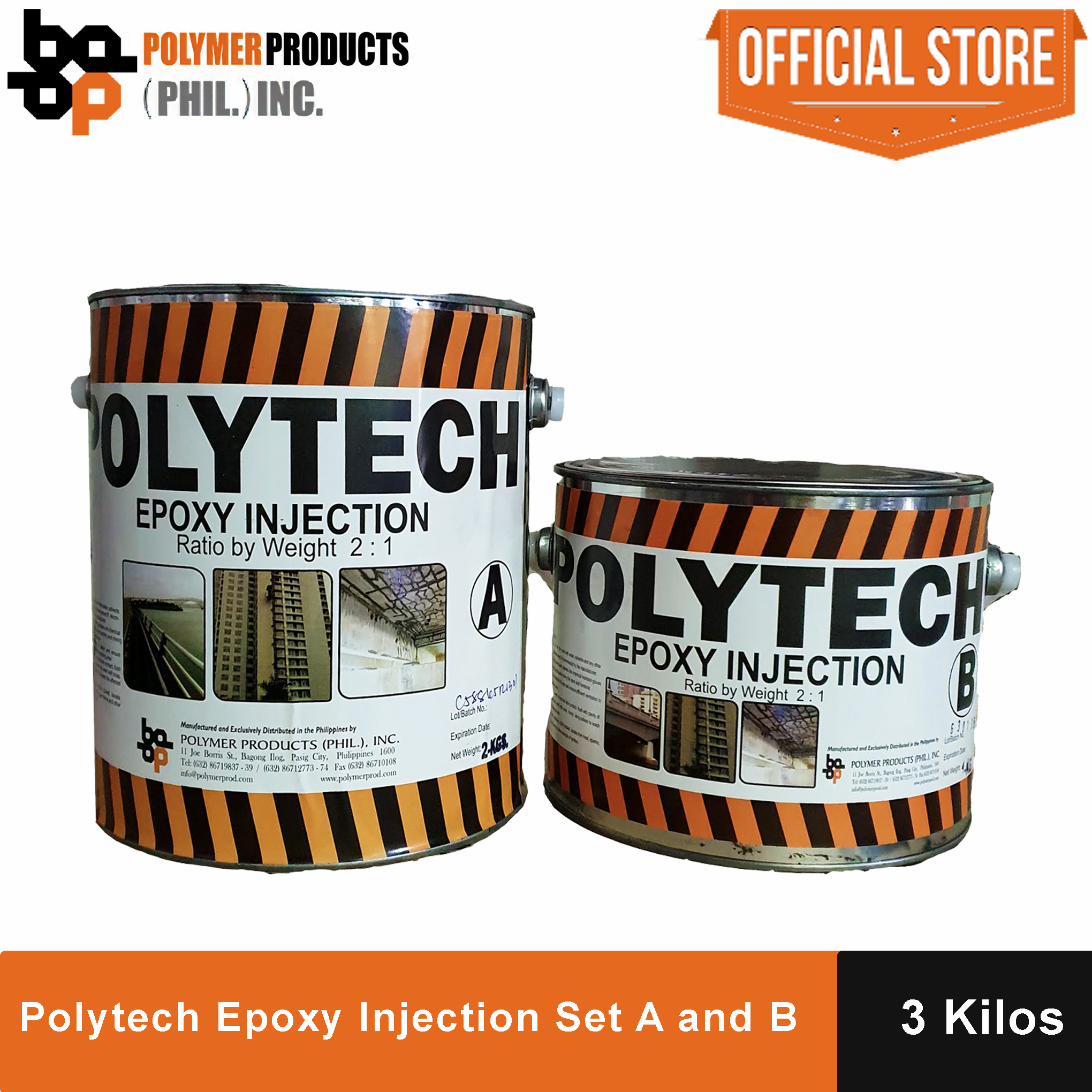 Polytech Epoxy Injection Set A and B (3 kgs) Lazada PH