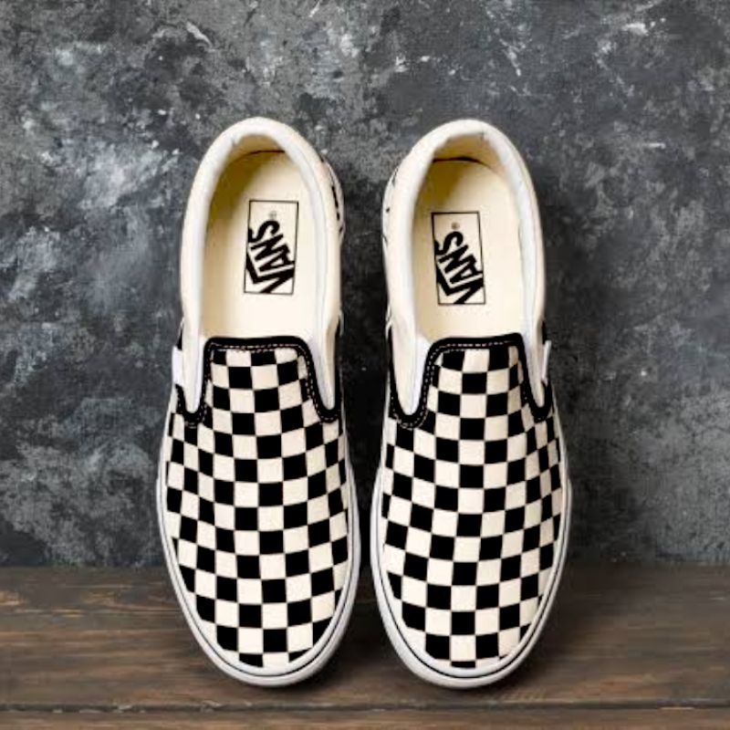 Vans Classic Slip-on Checkerboard 2022 version Black/ White | Lazada PH