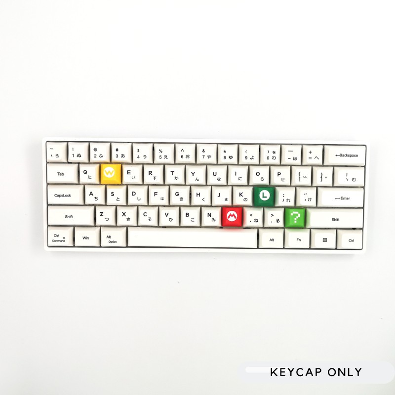 4Pcs/set Mario Design PBT Keycap OEM Cherry Profile DYE-SUB Keycap for MX Switch Mechanical Keyboard