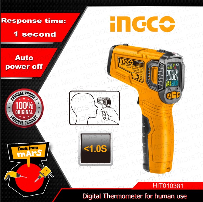 INGCO Infrared Digital Thermometer Gun Thermal Scanner for Human and ...