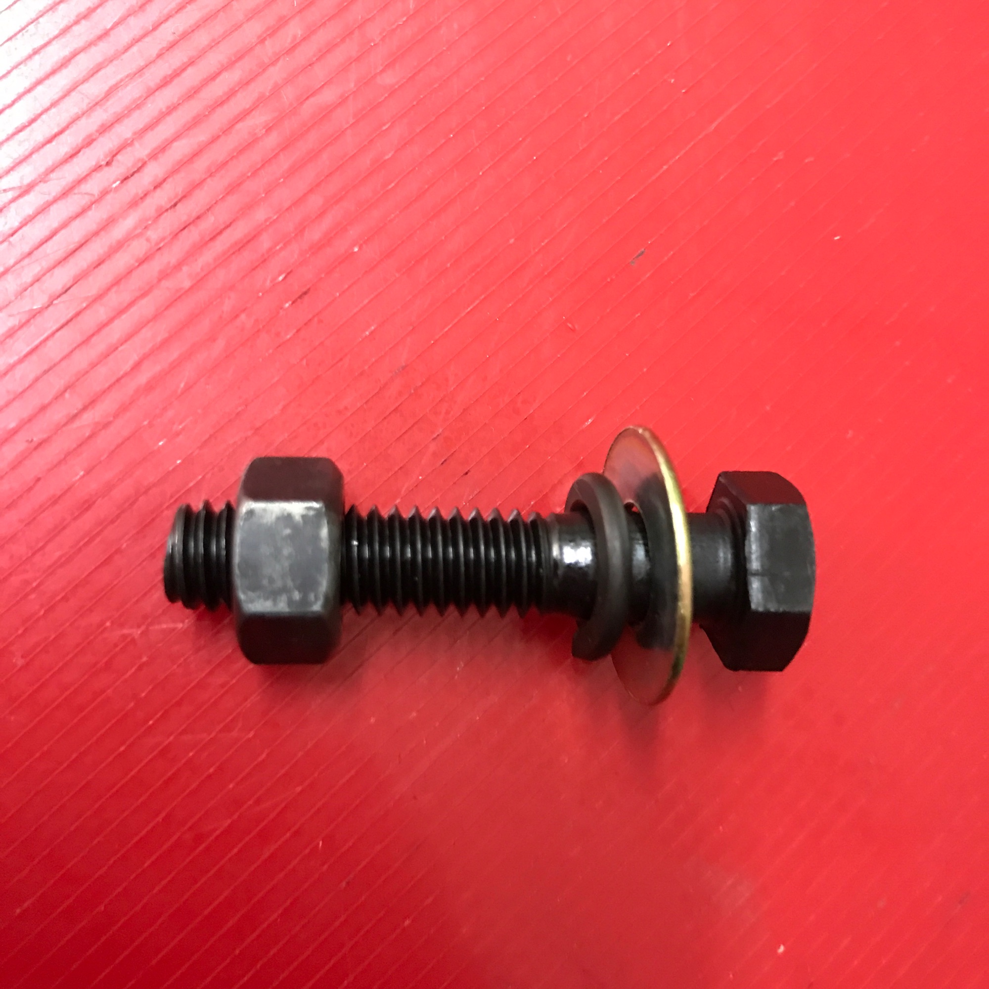 Hightensile hex cap bolt 5/16X11/2” with nut,lock washer and flat