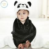 Baby Hooded Towel Blanket Black And White Panda