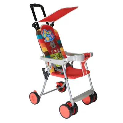 BabyGro Compact Stroller (Red Printed)
