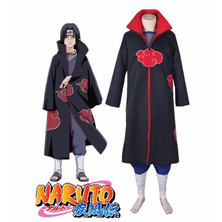 Hot Anime Naruto Akatsuki Cosplay Costumes Uchiha Itachi Pain Cloak-XL ...