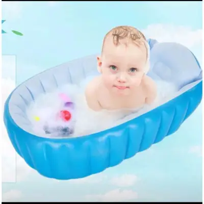 Inflatable Baby Bath Tub (Blue)