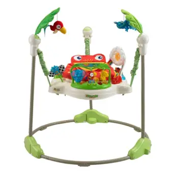 Musical Lights Rainforest Jumperoo Swing First Step Baby Walker Toddler Chair Green