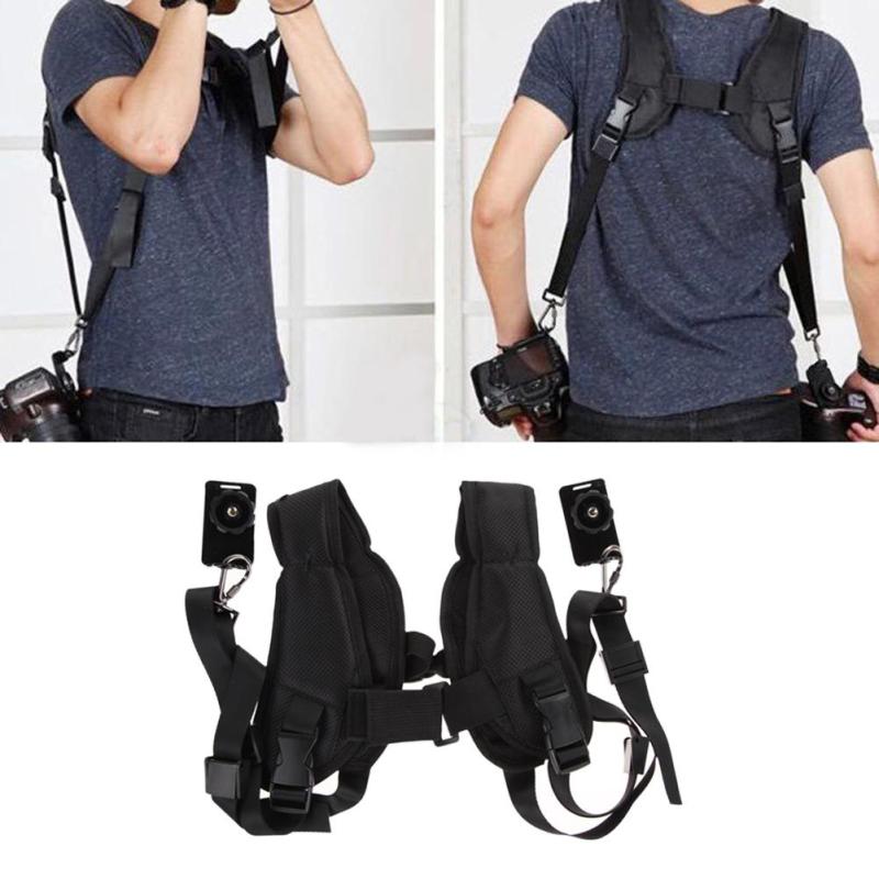 Quick Rapid Double Dual Shoulder Sling Belt Strap for Two DSLR Digital