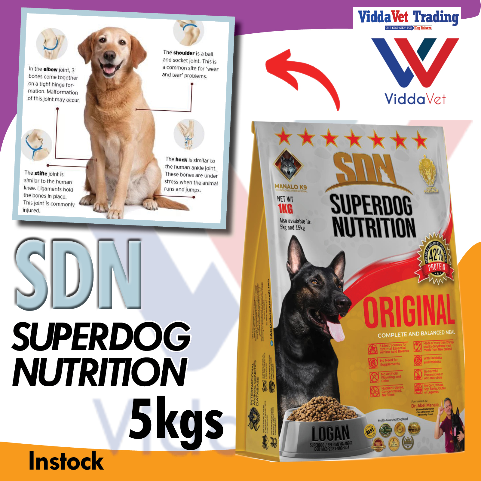 5 kgs Superdog Nutrition Dog Food 5 kgs SDN dog Food from Manalo k9