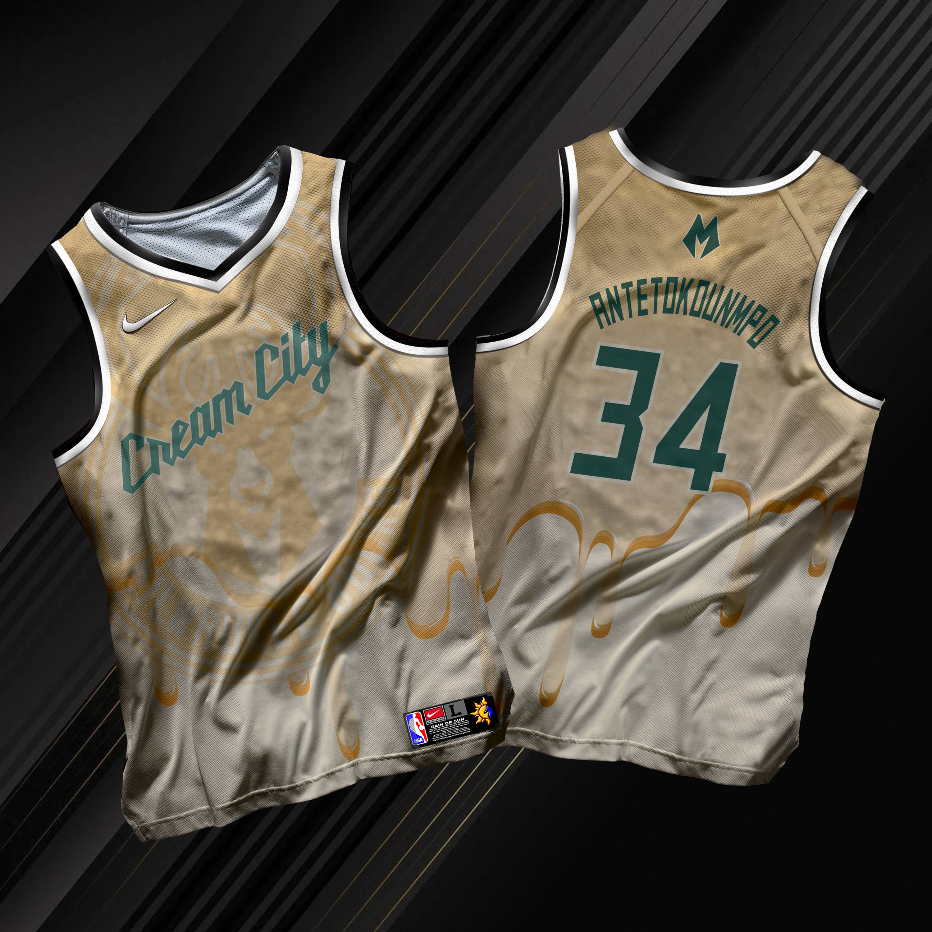 JERSEY MILWAUKEE 03 CREAM CITY GIANNIS ANTETOKOUNMPO BASKETBALL JERSEY FREE  CUSTOMIZE NAME AND NUMBER ONLY full sublimation high quality fabrics/  basketball jersey