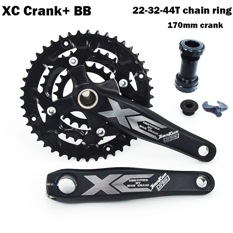 【PH Stock+COD】IXF MTB Crank 8 Speed 9 Speed Mountain Bike 22/32/44T Detachable Crankset BCD 104