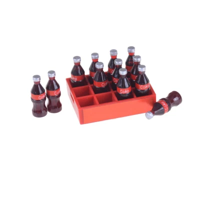 YITN 13pcs/set 1:12 Mini Coke Tray Model Toys Dollhouse Miniature Toy Doll drink toy