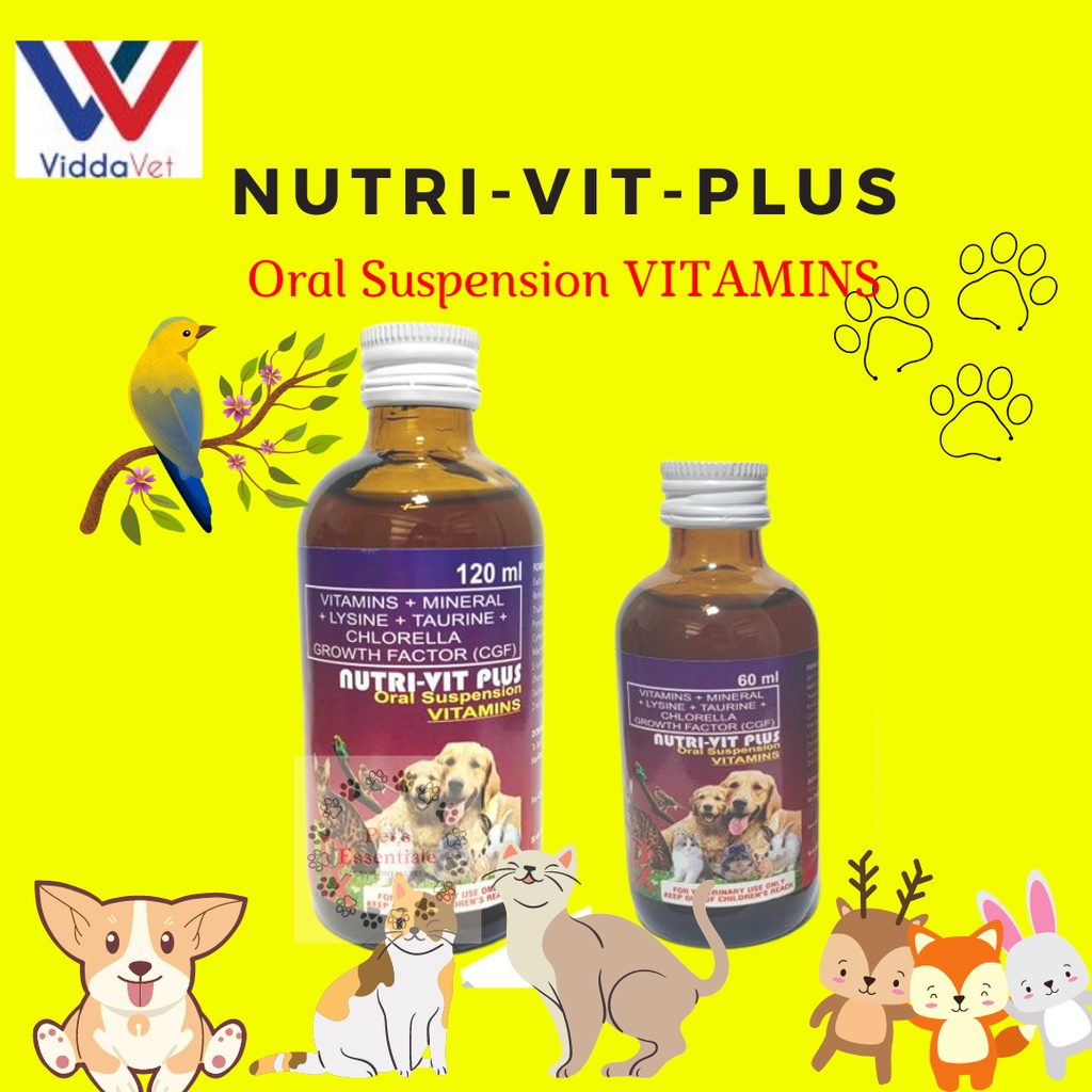 Nutri-Vit Plus performance enhancer 60ml 120 ml for pets dog