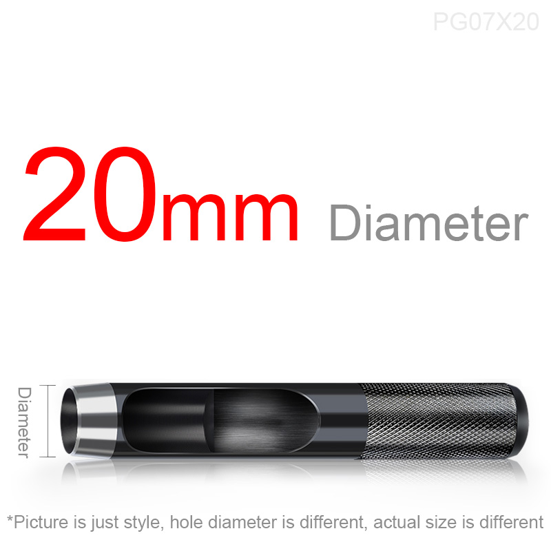 Steel Leather Hole Punch Tool 10/12/20mm Leather Craft Hollow Hole
