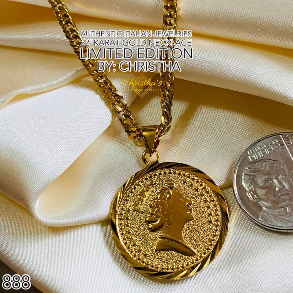 Round Coin Medallion Charm Pendant 