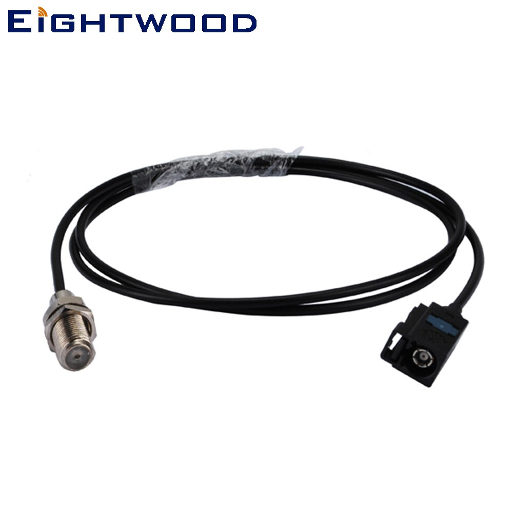 Eightwood Car TV Antenna Adapter Cable Fakra A Female Straight to F