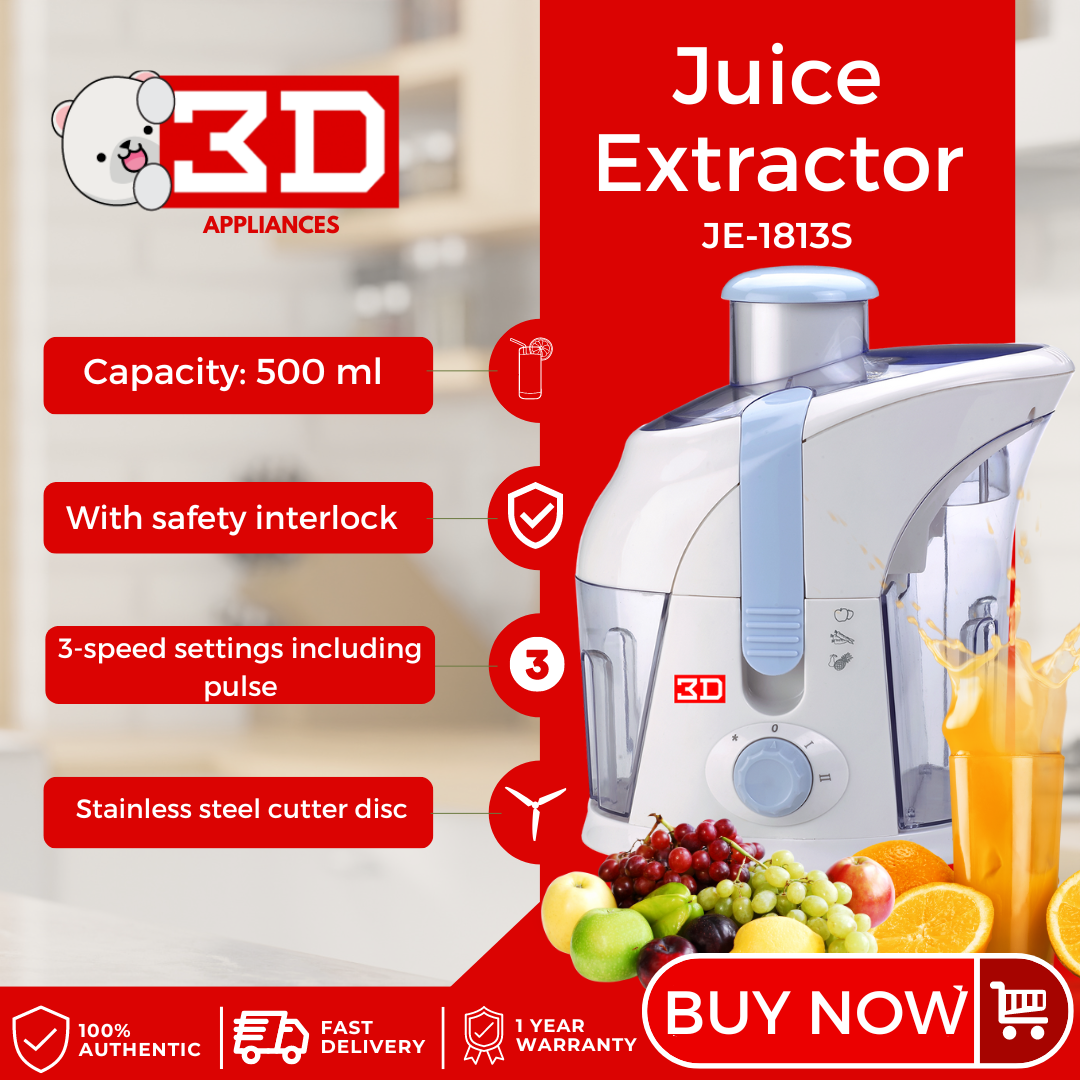 3D JE600S Electric Juicer and Fruit Extractor 500ML Lazada PH