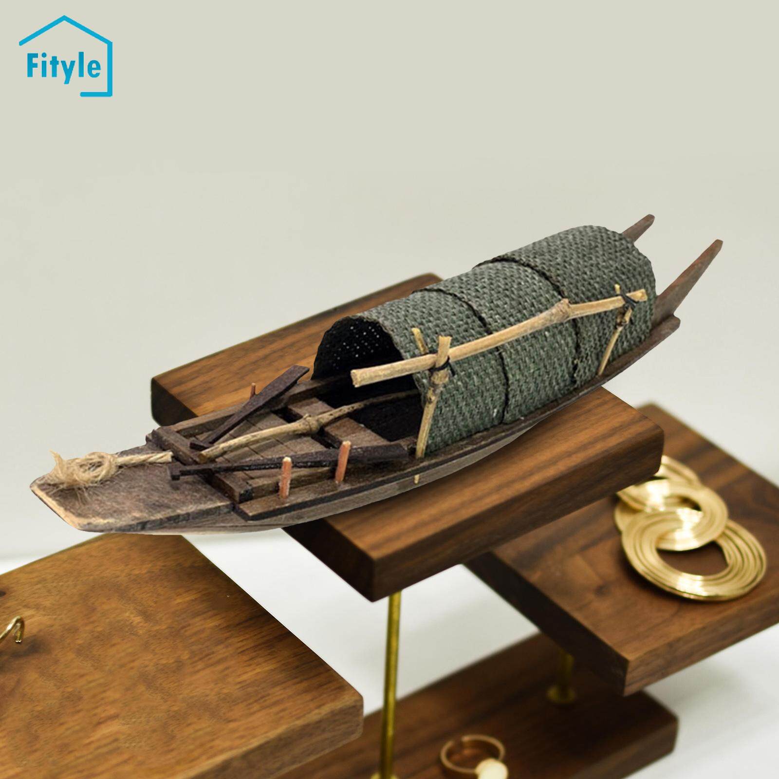 Boat Model Wooden Sailing Boat Wooden Boat Vintage Boat Statue Mini Boat  Photo Prop Fishing Boat Desk Decoration Wooden playset Wood Canoe Model kit