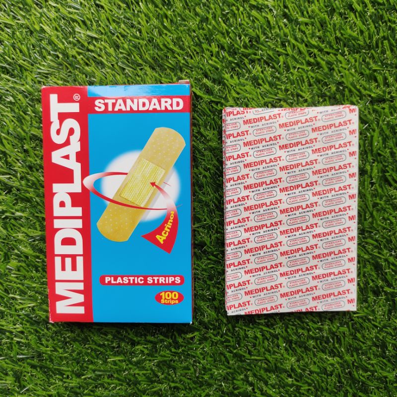 Mediplast Plastic Strips Standard Band Aid 100s strips with ACRINOL