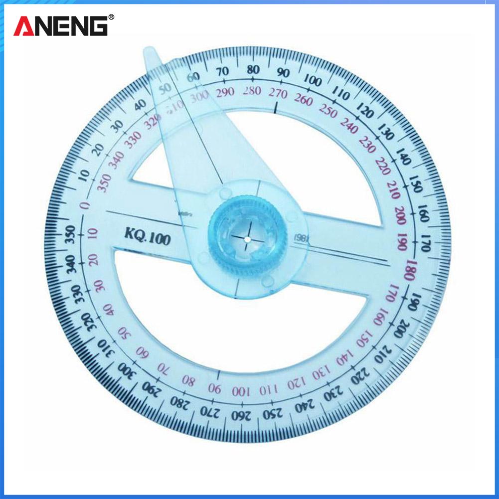 All Circular 10cm 360 Degree Pointer Protractor Ruler Angle Finder ...