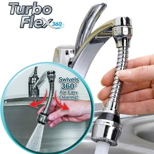 Turbo 360 Sink Faucet Sprayer Flexible Kitchen Double Attachment Swive E7I6 