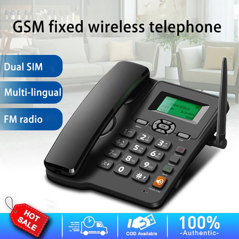 GSM fixed landline wireless home phone company phone can insert SIM