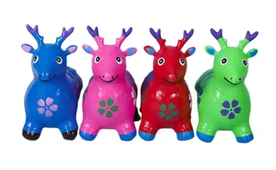 Painted inflatable Jumping animal for kids Rubber type Non-Music