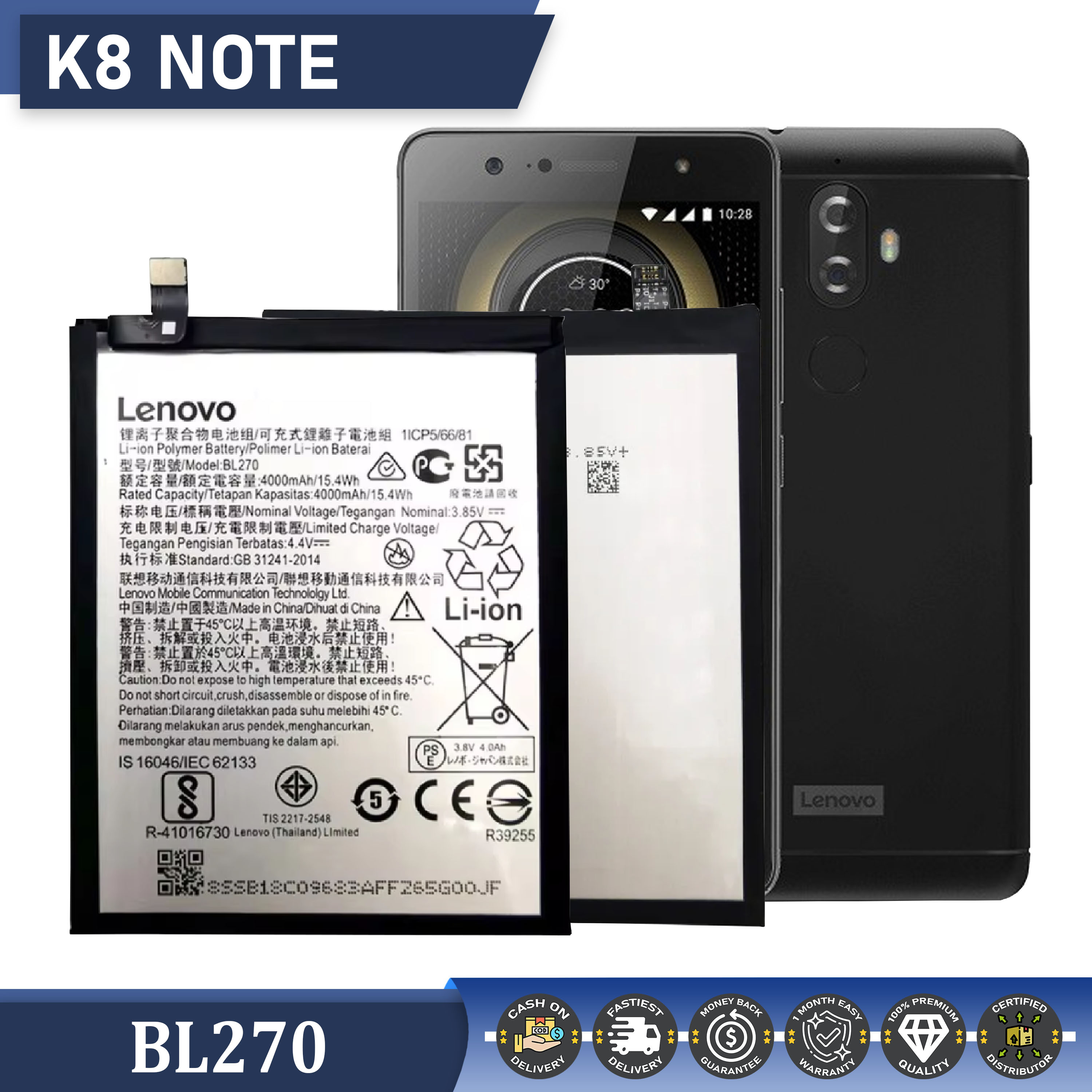 Mobile Charger Lenovo K8 Note Wireless Charging Micro Usb Cable