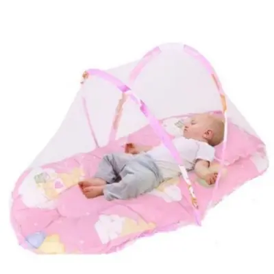 hot MDZZ Foldable Soft Baby Mosquito Net Crib Bedding With Pillow