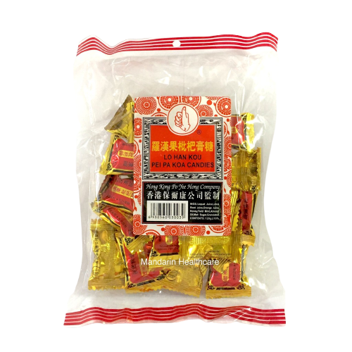 Lo Han Kou Pei Pa Koa Candies 羅漢果枇杷膏糖 120g Throat Loqoat Candy Lozenges ...