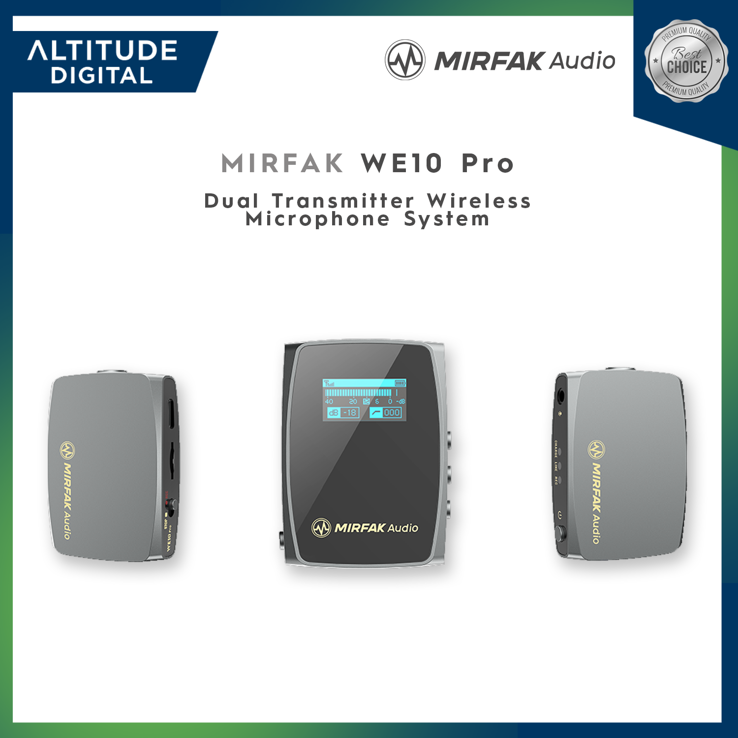 MIRFAK WE10 Pro (Dual Transmitter Wireless Microphone System) Lazada PH