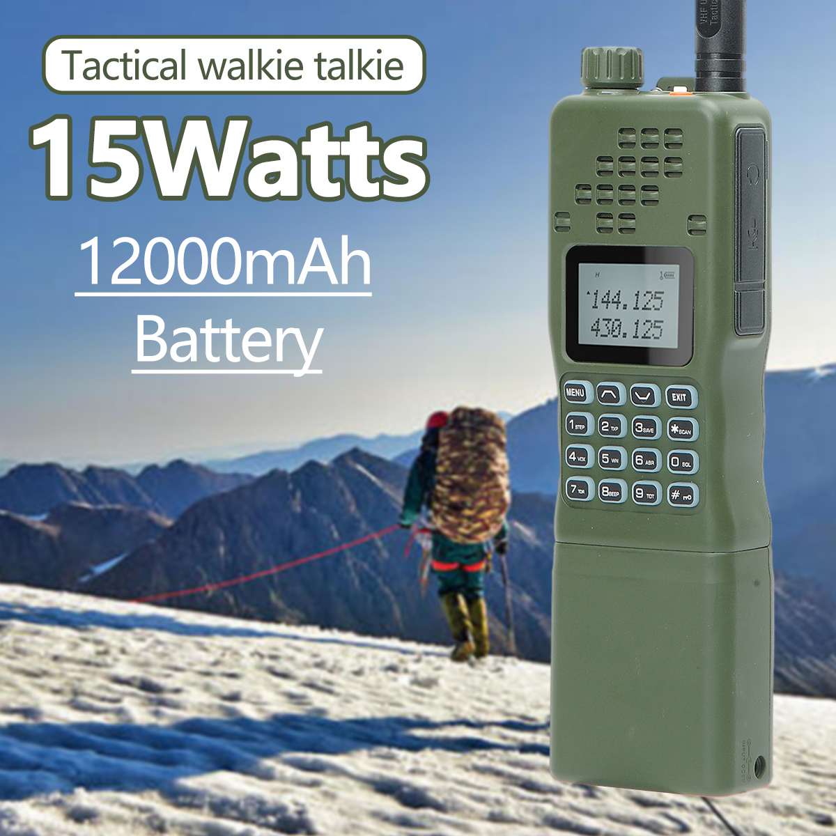 【Lower Price Activities】Baofeng AR-152 VHF/UHF Ham Radio 15W Powerful  12000mAh Battery Portable Tactical Game Walkie Talkie AN /PRC-152 50km Long  Range Distance 128 channels Two Way Radio Lazada PH