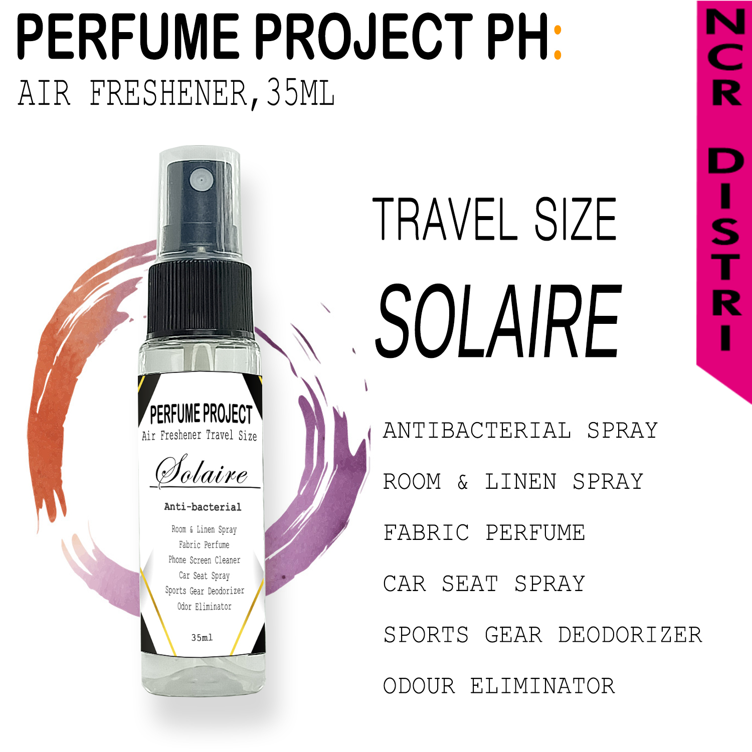 Air Freshener, Room and Linen Spray Antibacterial Travel Size Shangrila