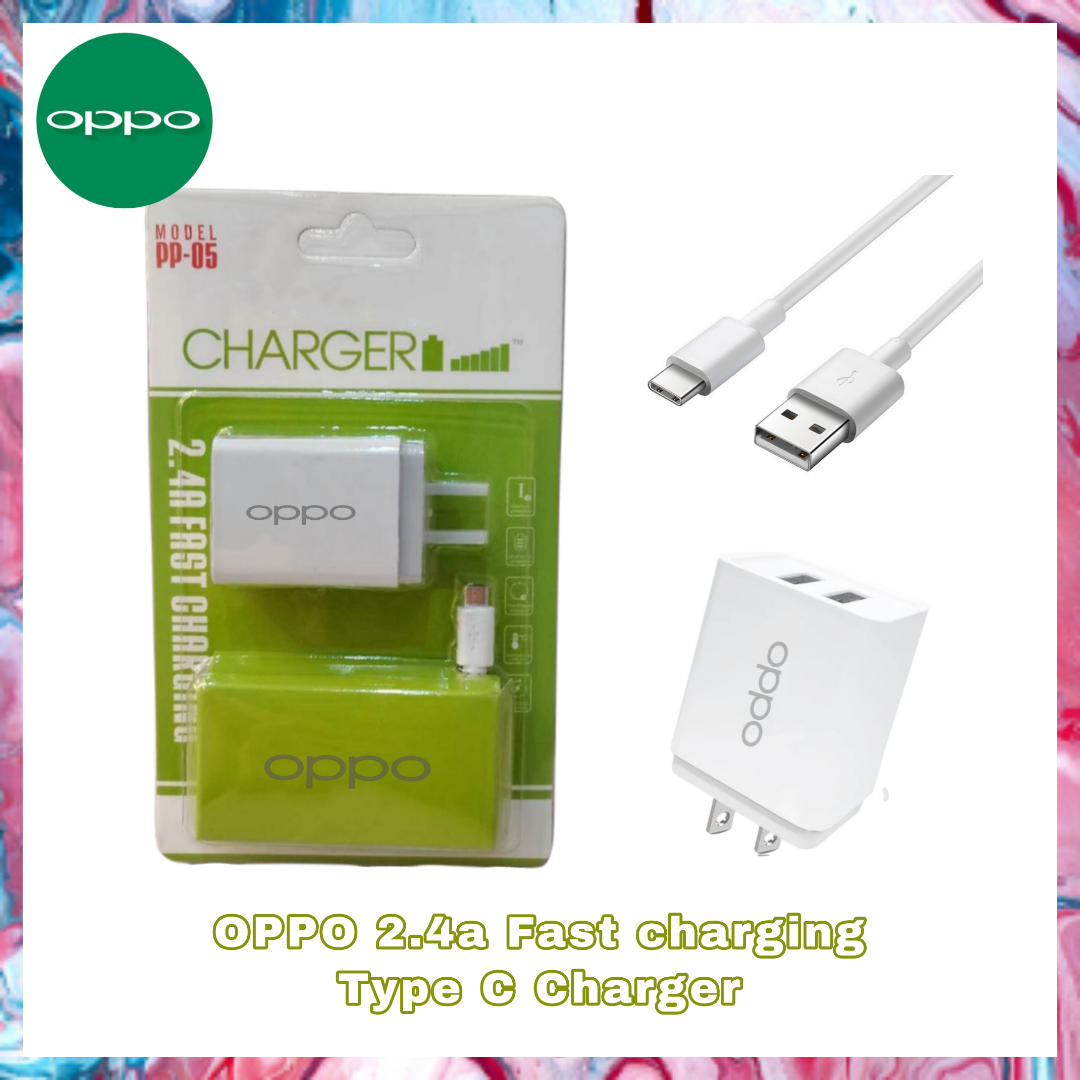  OPPO TYPE C Fast Charger  Dual USB Port Charger with Data  Cable android fast charger TYPE C COD android charger | Lazada PH
