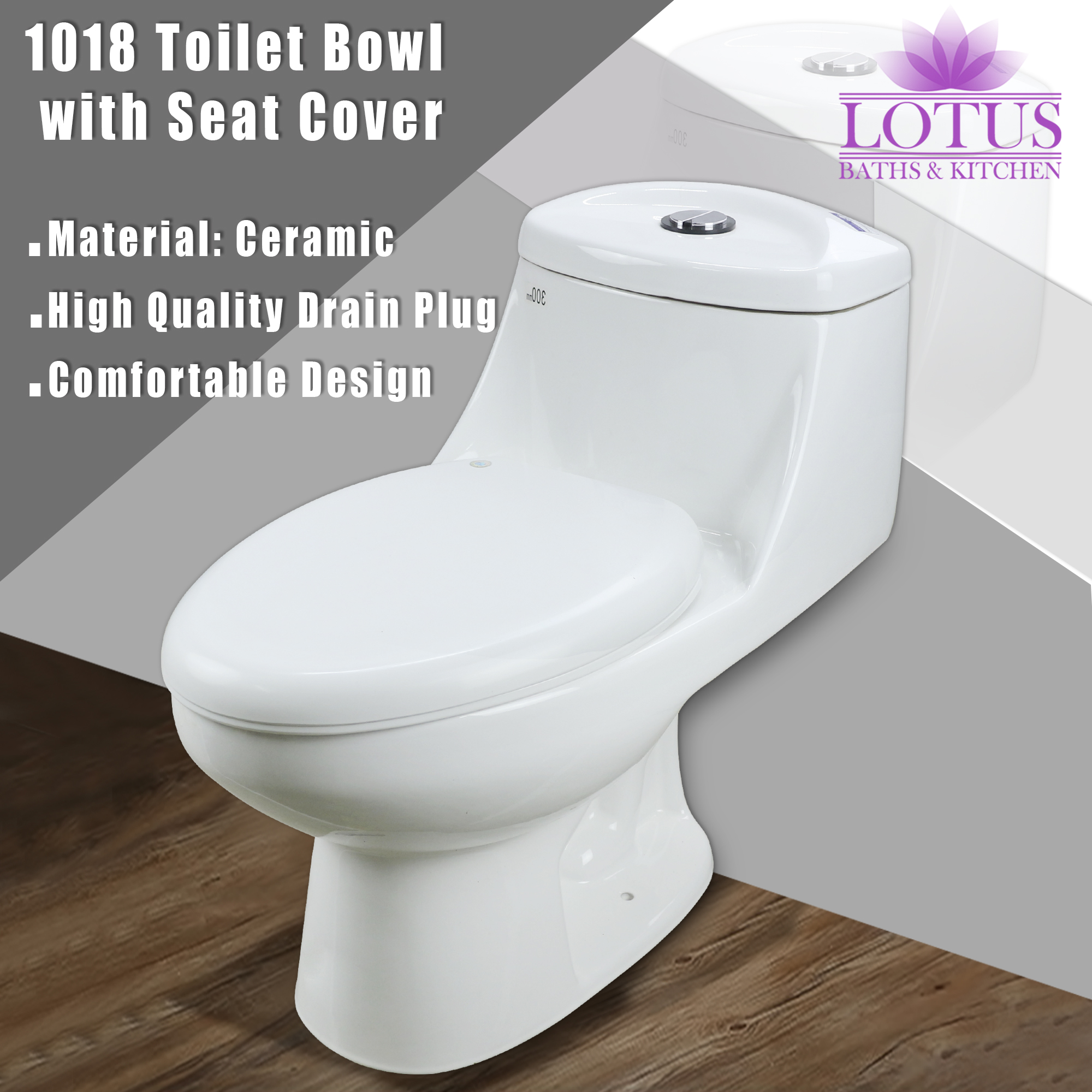 Lotus Baths 1018Bowl Ceramic Water Saving Water Closet Inidoro Toilet