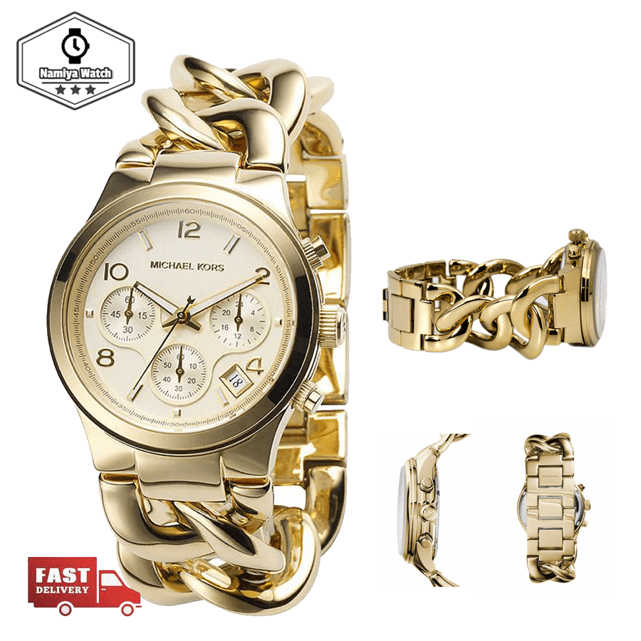 HOT】Original MICHAEL KORS Watch Women 30th anniversary promotion now Pawnable Sale Singapore Direct Mail Water Proof MK Watch For Women Authentic Pawnable Sale Gold Casual Digital Wrist For Women