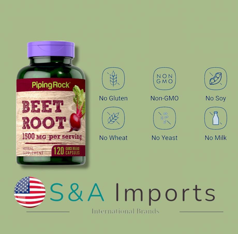 BEETROOT BEET ROOT 1500mg per Serving x 120 Capsules Beta Vulgaris Root Powder Extract