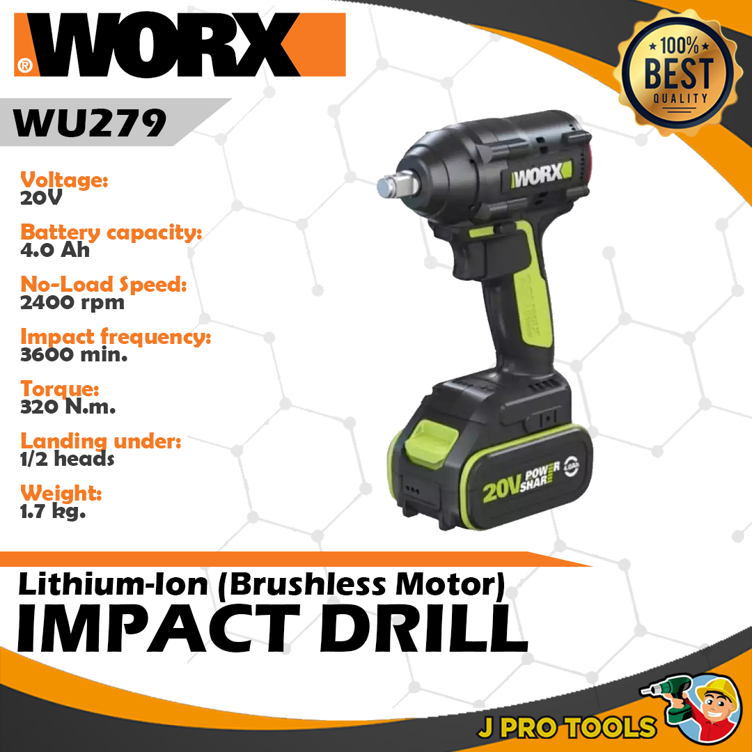 WORX Cordless Impact Wrench (WU279) Lazada PH