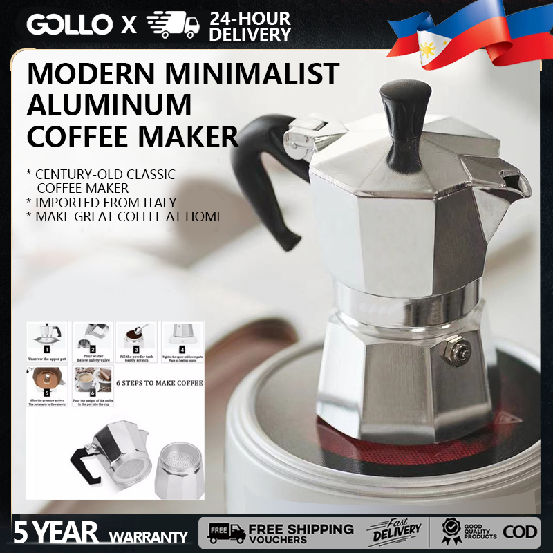 Gollo Moka Coffee Maker Italian Top Moka Espresso Cafetera Expresso