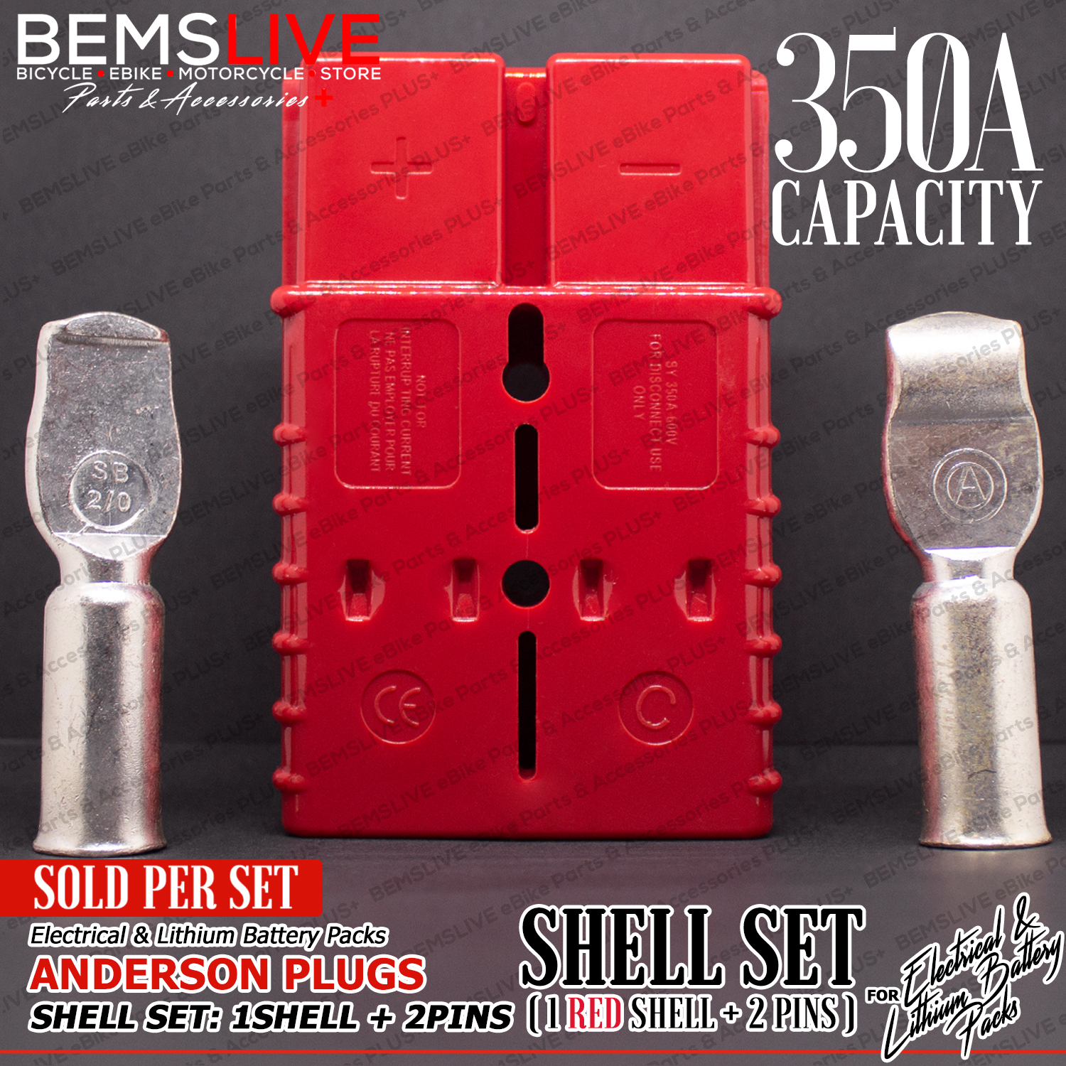 SC350 Double Pole Connector, 350A, 600Vac/dc | Roda Electric