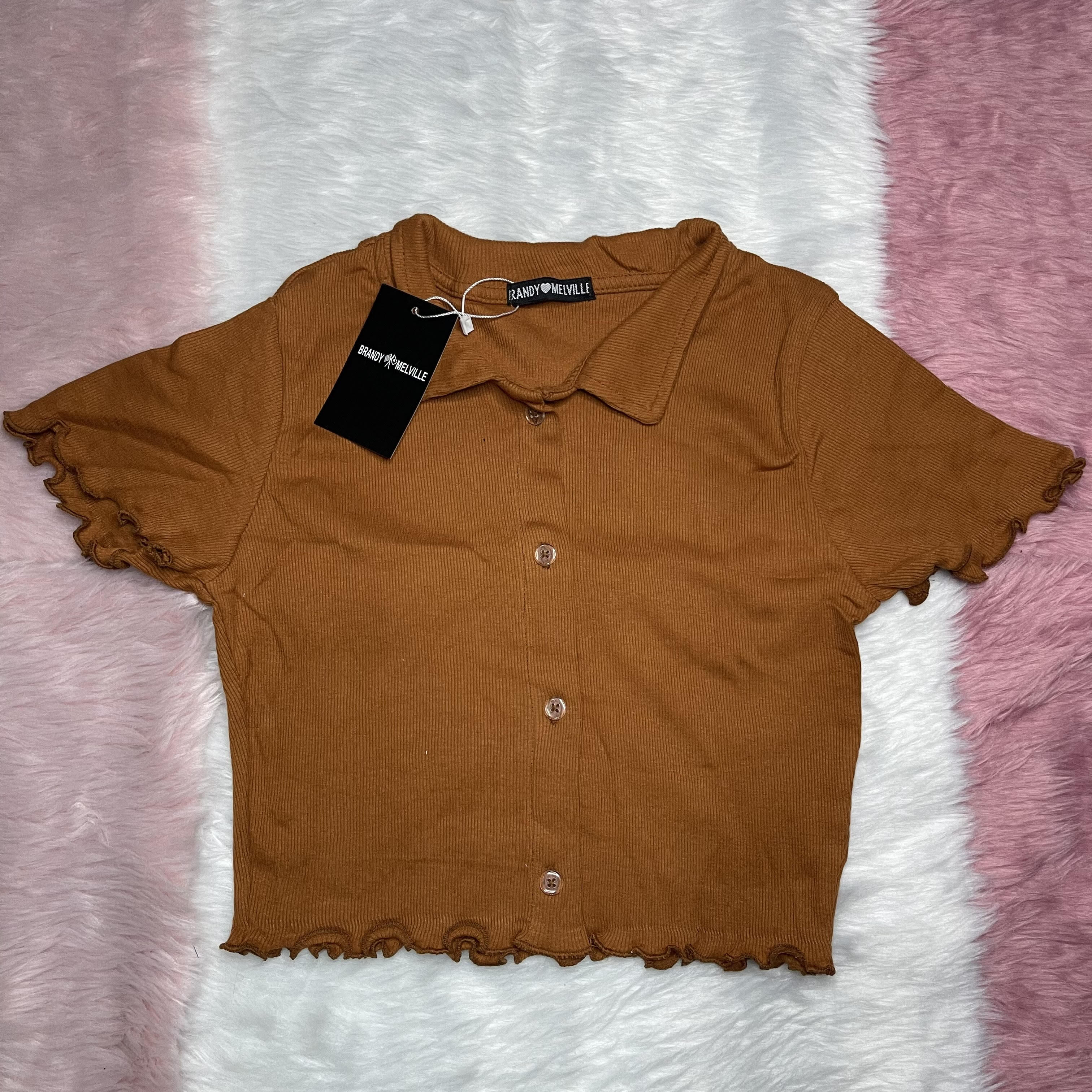 Brandy Melville Ribbed Polo Shirts for Women
